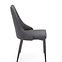 Szék K365 Velvet/Fém szürke,4