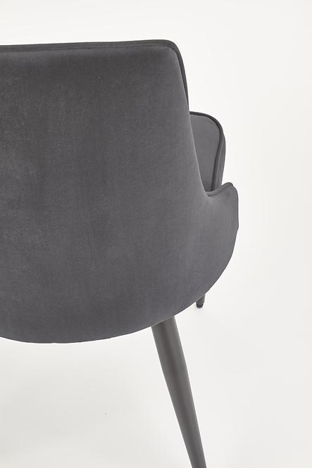 Szék K365 Velvet/Fém szürke