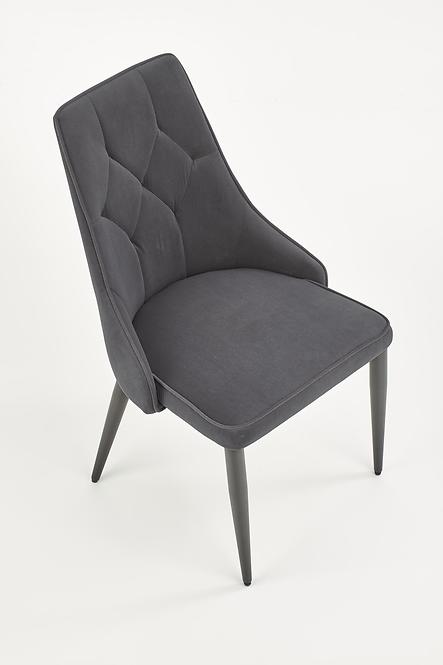 Szék K365 Velvet/Fém szürke