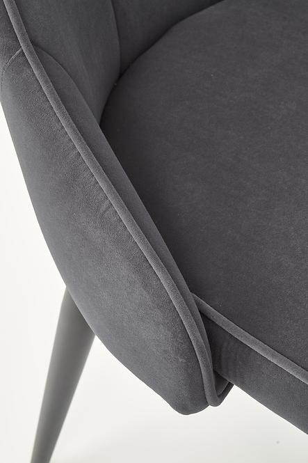 Szék K365 Velvet/Fém szürke