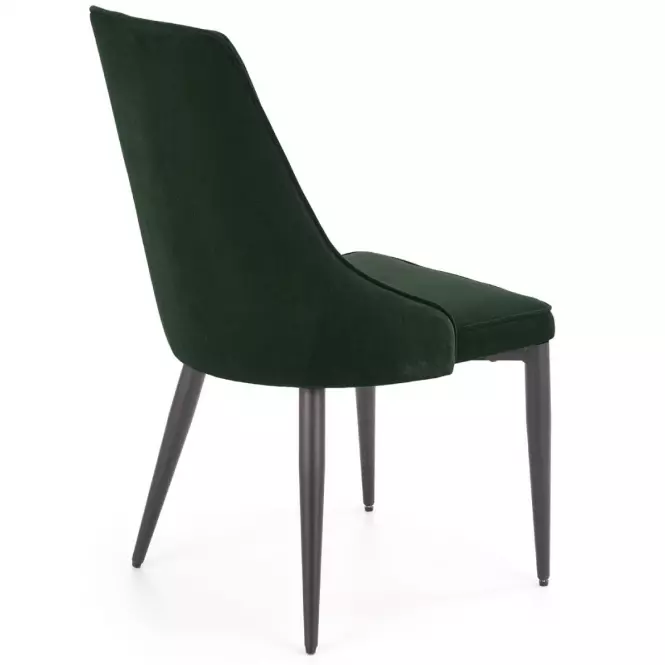 Szék K365 Velvet/Fém Sötétzöld