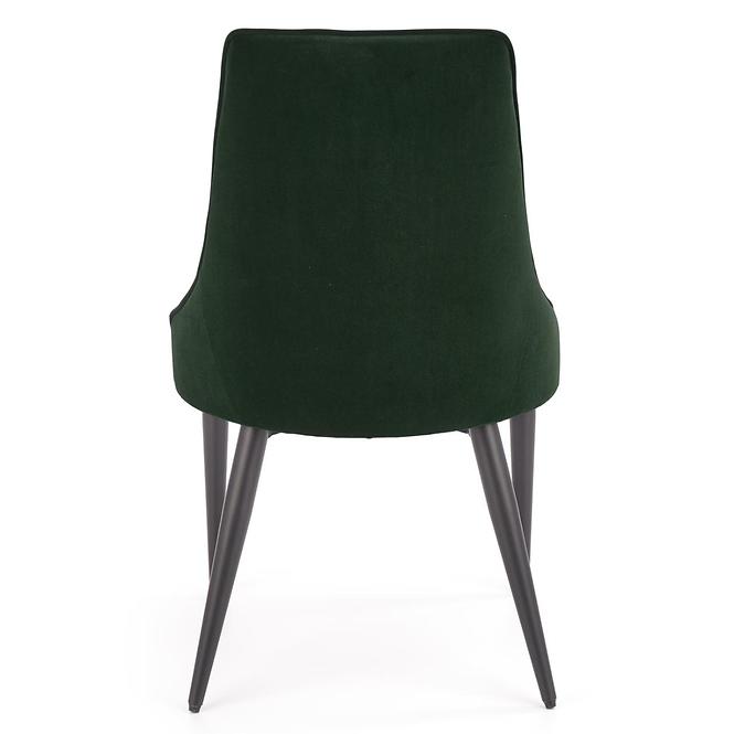 Szék K365 Velvet/Fém Sötétzöld
