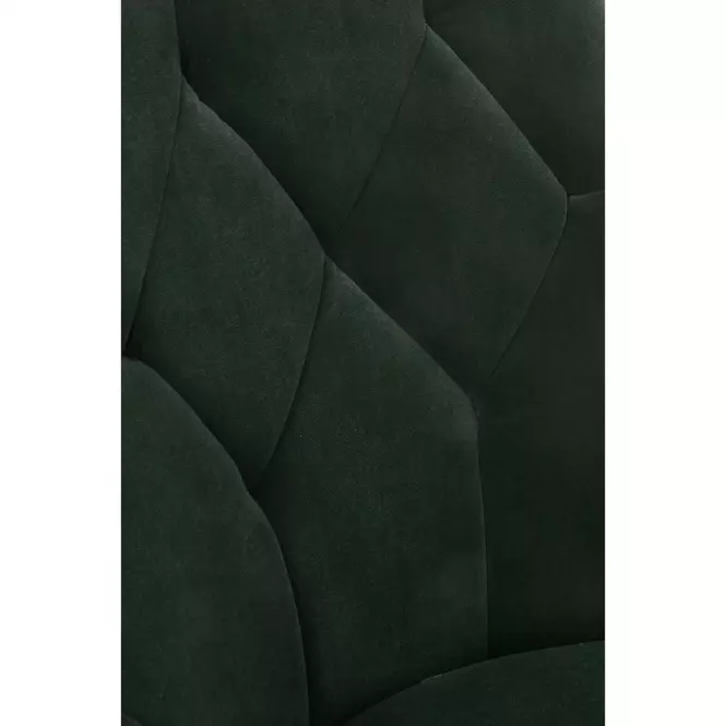 Szék K365 Velvet/Fém Sötétzöld