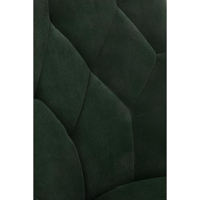 Szék K365 Velvet/Fém Sötétzöld