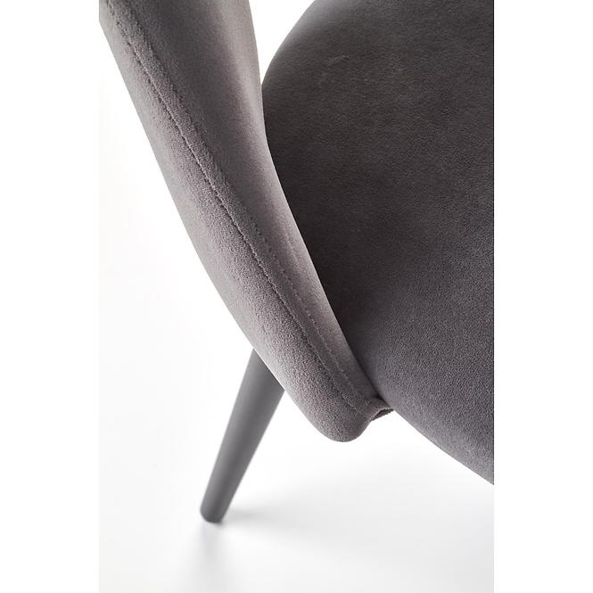 Szék K384 Velvet/Fém szürke