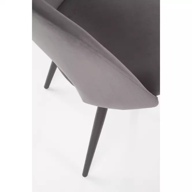Szék K384 Velvet/Fém szürke