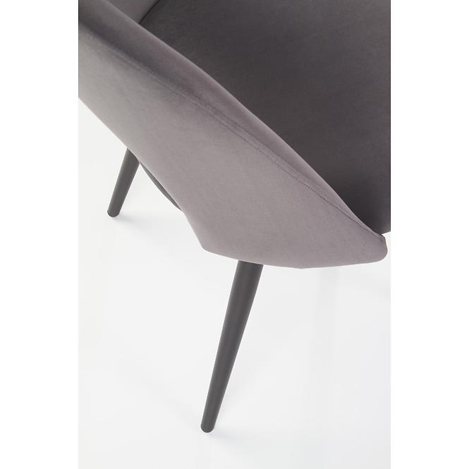 Szék K384 Velvet/Fém szürke