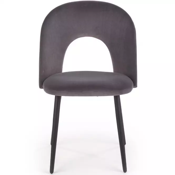 Szék K384 Velvet/Fém szürke
