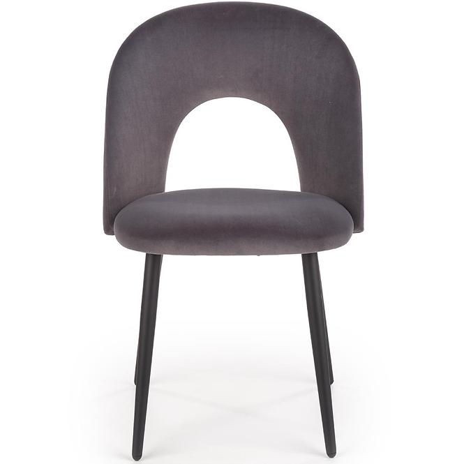 Szék K384 Velvet/Fém szürke