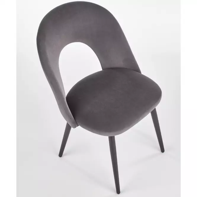 Szék K384 Velvet/Fém szürke