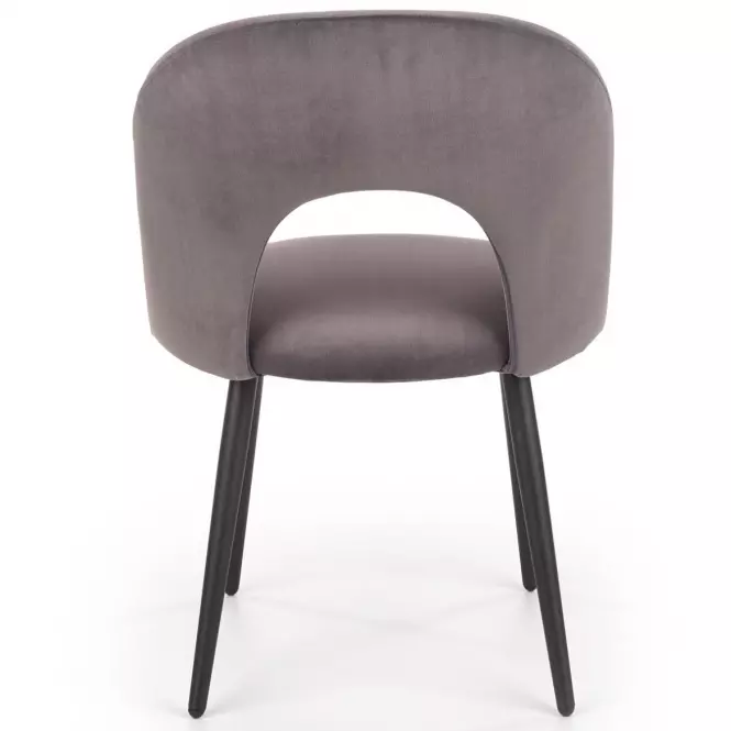 Szék K384 Velvet/Fém szürke