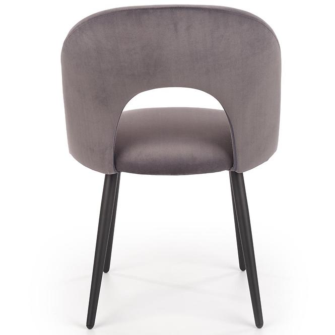 Szék K384 Velvet/Fém szürke