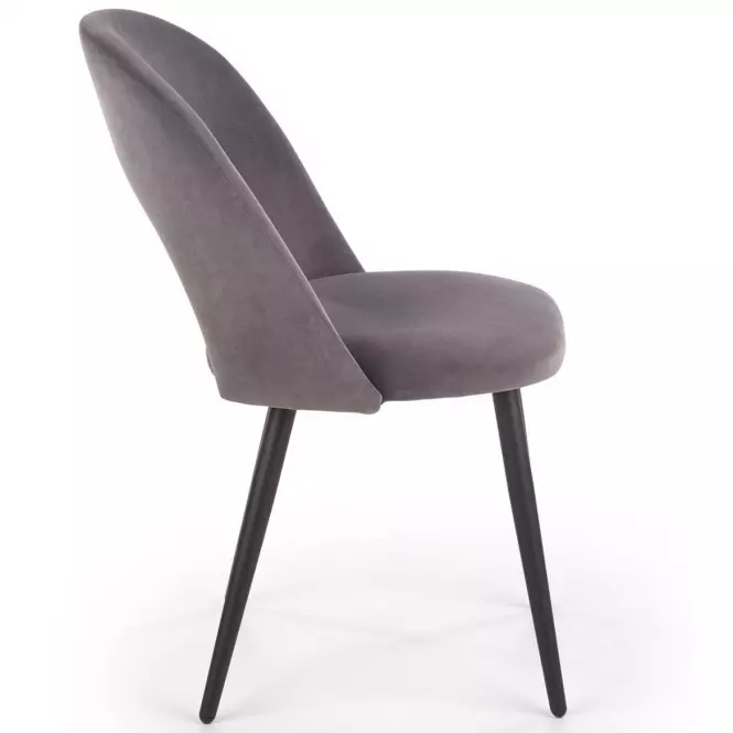 Szék K384 Velvet/Fém szürke