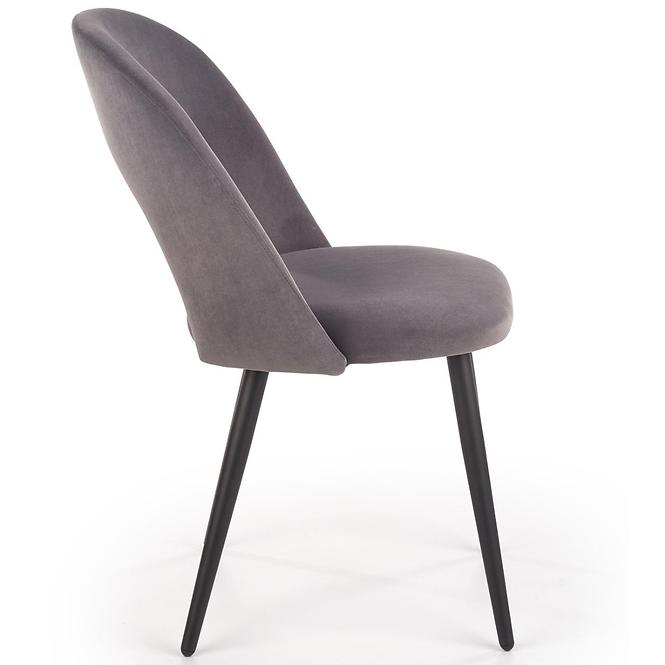 Szék K384 Velvet/Fém szürke