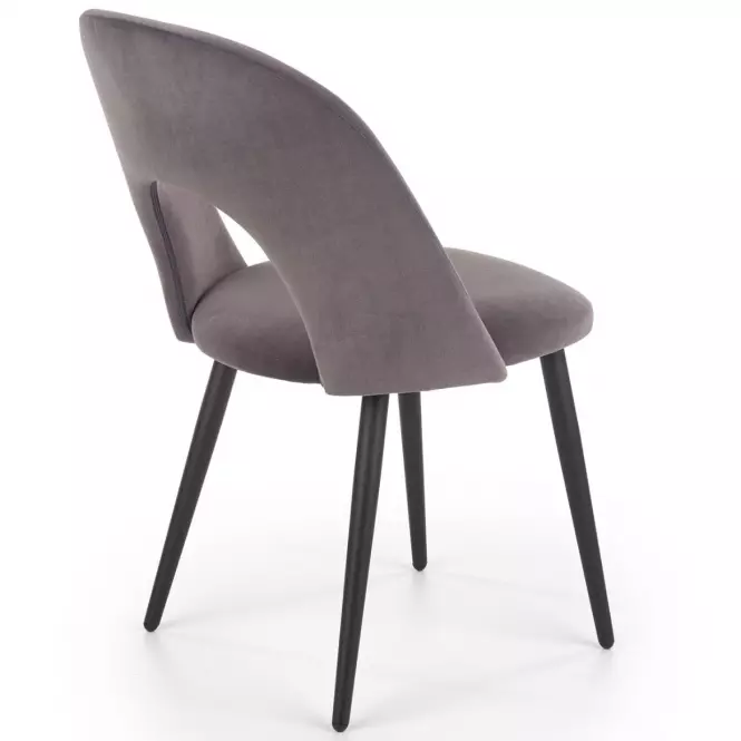Szék K384 Velvet/Fém szürke