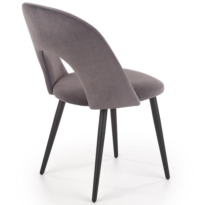 Szék K384 Velvet/Fém szürke