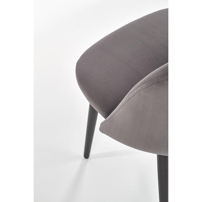 Szék K384 Velvet/Fém szürke