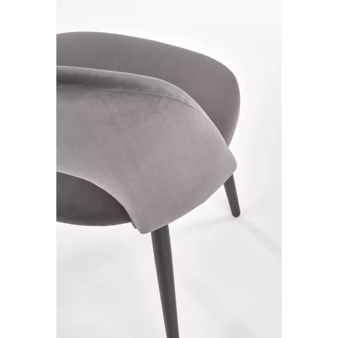 Szék K384 Velvet/Fém szürke