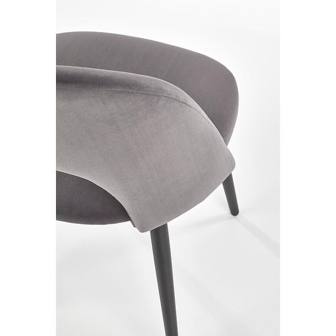 Szék K384 Velvet/Fém szürke