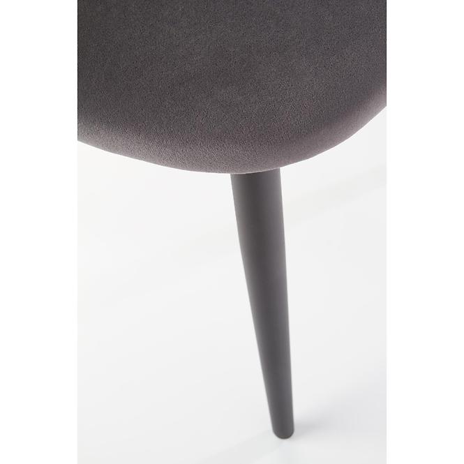 Szék K384 Velvet/Fém szürke