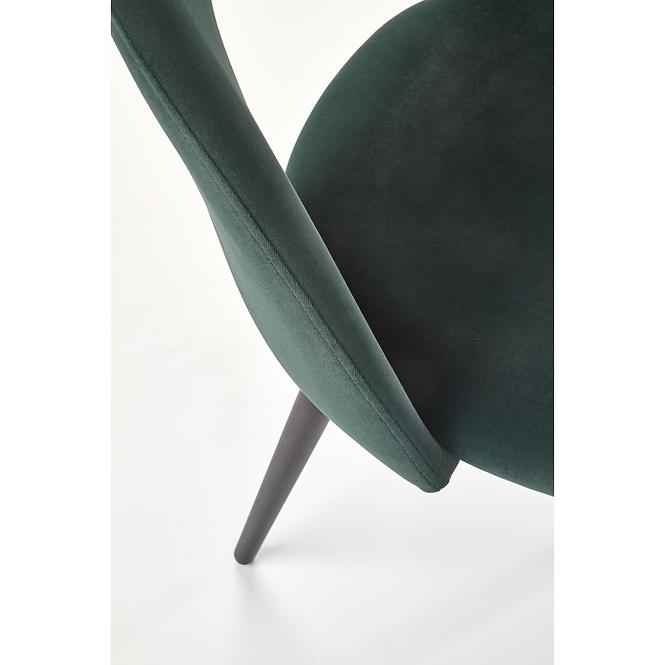 Szék K384 Velvet/Fém Sötétzöld