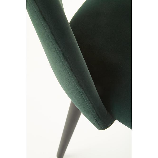 Szék K384 Velvet/Fém Sötétzöld