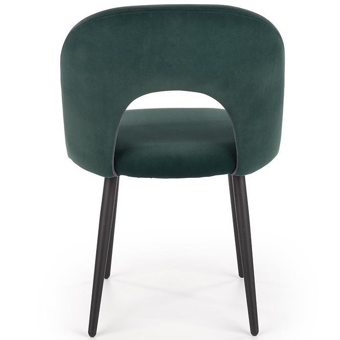 Szék K384 Velvet/Fém Sötétzöld,4