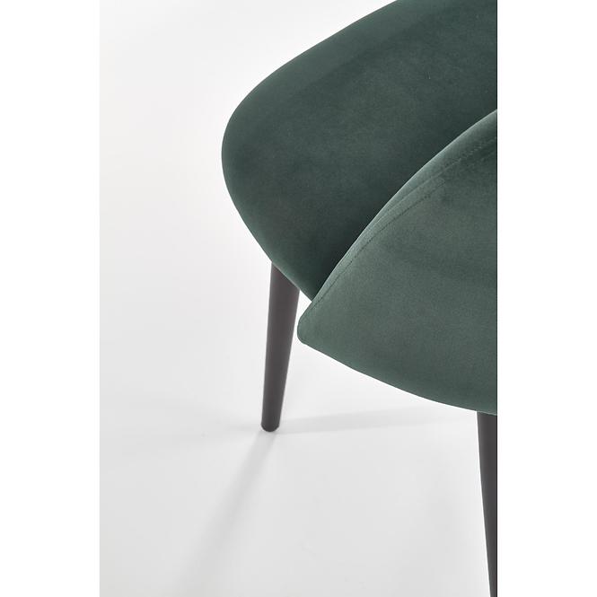 Szék K384 Velvet/Fém Sötétzöld