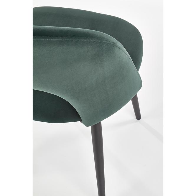 Szék K384 Velvet/Fém Sötétzöld,8