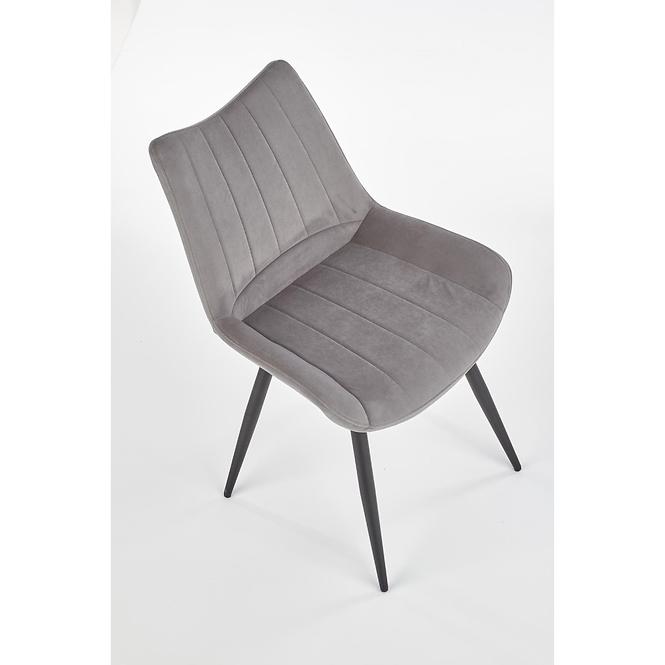 Szék K388 Velvet/Fém szürke