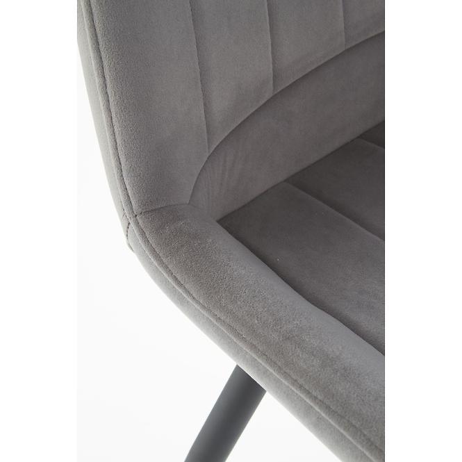 Szék K388 Velvet/Fém szürke