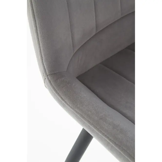 Szék K388 Velvet/Fém szürke,7
