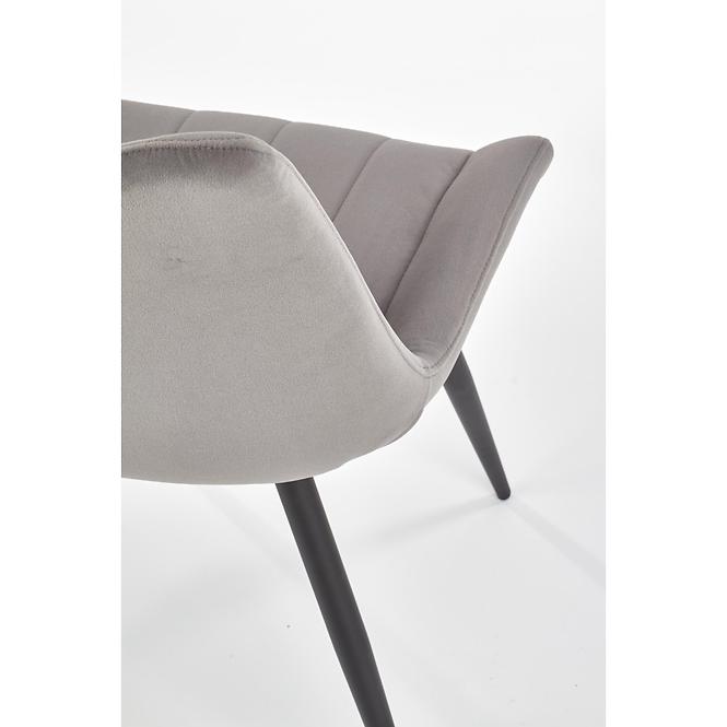 Szék K388 Velvet/Fém szürke