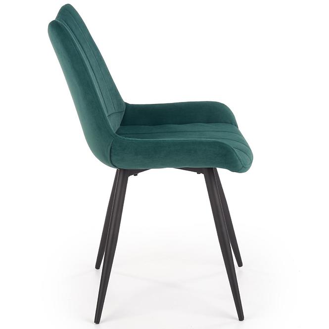 Szék K388 Velvet/Fém Sötétzöld