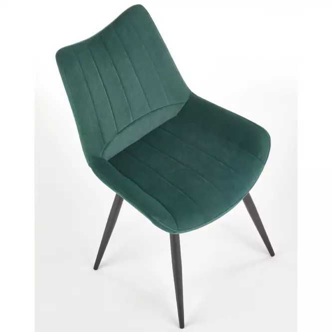 Szék K388 Velvet/Fém Sötétzöld