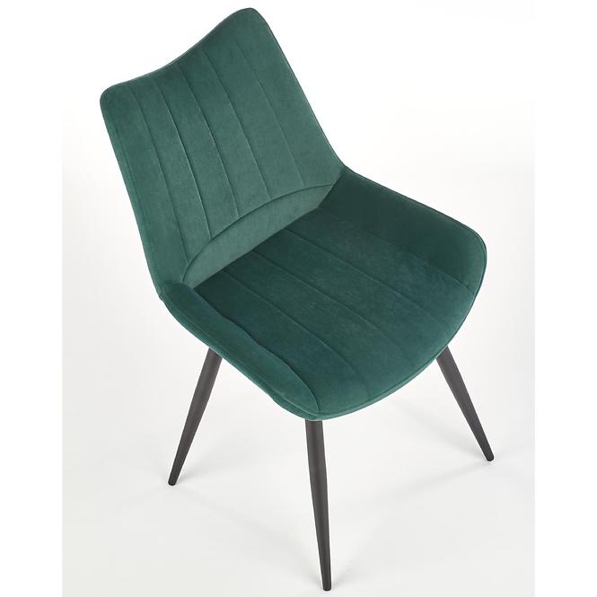 Szék K388 Velvet/Fém Sötétzöld