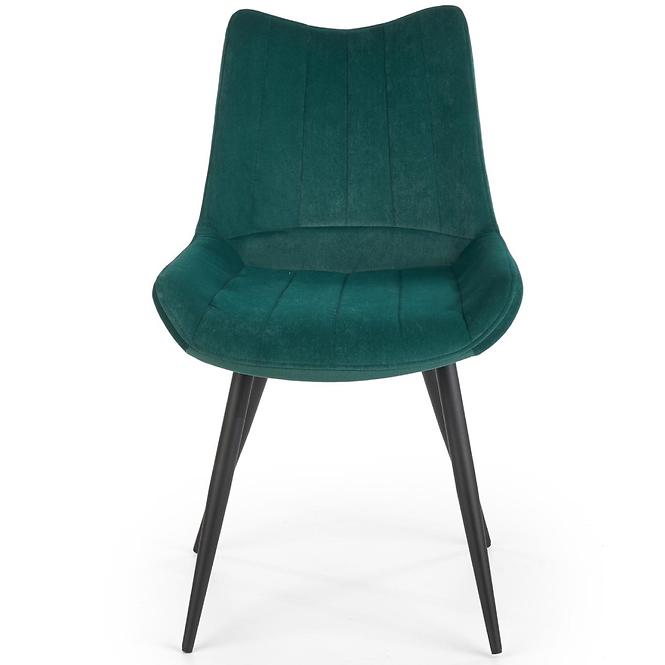Szék K388 Velvet/Fém Sötétzöld
