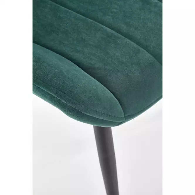 Szék K388 Velvet/Fém Sötétzöld