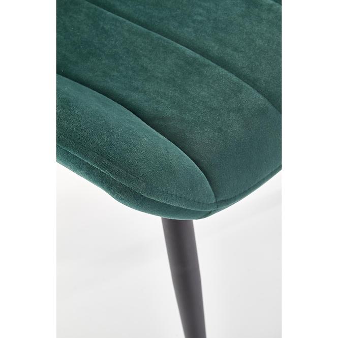 Szék K388 Velvet/Fém Sötétzöld