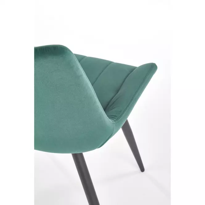 Szék K388 Velvet/Fém Sötétzöld
