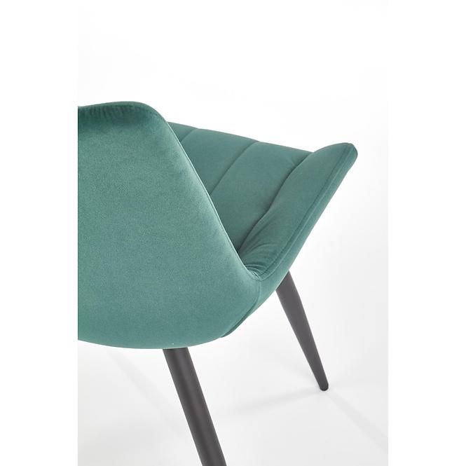 Szék K388 Velvet/Fém Sötétzöld