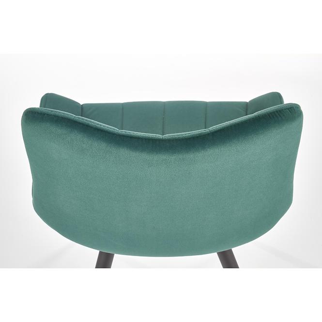 Szék K388 Velvet/Fém Sötétzöld