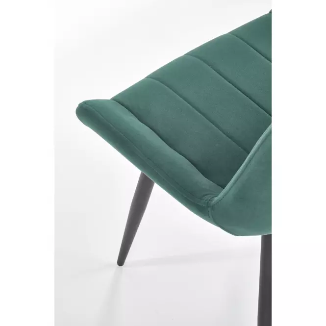 Szék K388 Velvet/Fém Sötétzöld