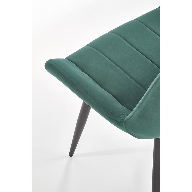 Szék K388 Velvet/Fém Sötétzöld