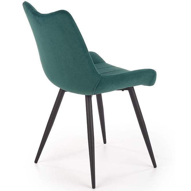 Szék K388 Velvet/Fém Sötétzöld
