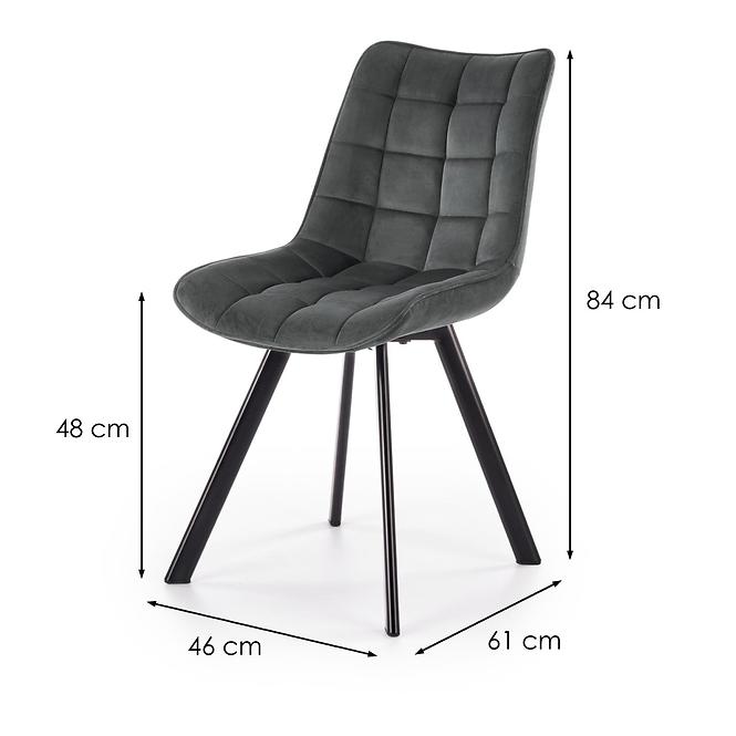 Szék K332 Velvet/Fém Sötét szürke