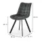 Szék K332 Velvet/Fém Sötét szürke,2