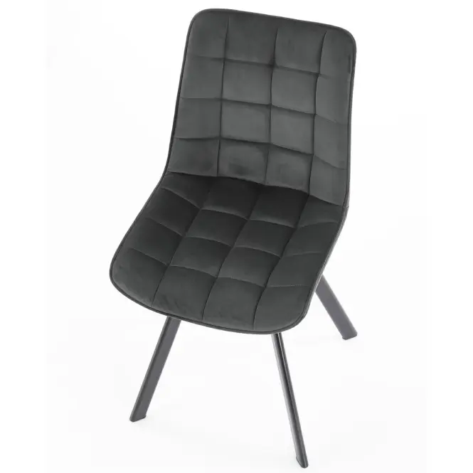 Szék K332 Velvet/Fém Sötét szürke