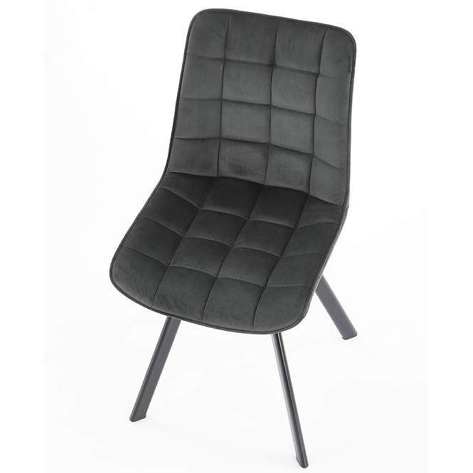 Szék K332 Velvet/Fém Sötét szürke