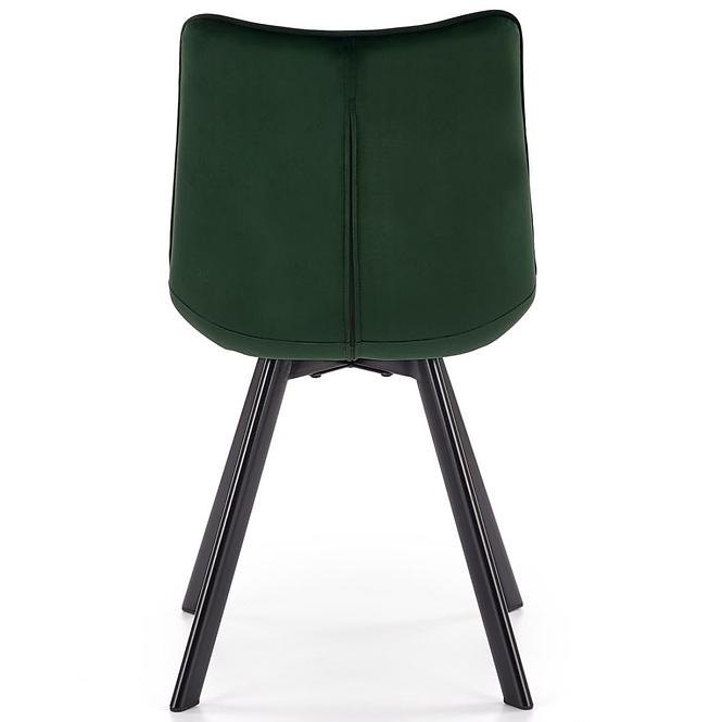 Szék K332 Velvet/Fém Sötétzöld